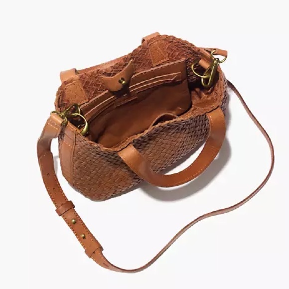 Madewell Small Transport Woven Leather Crossbody - Picture 2 of 8